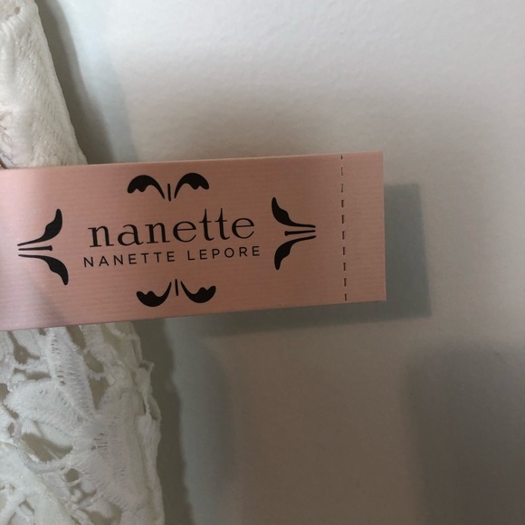 Nannette Lepore lace top size m white - Picture 3 of 6